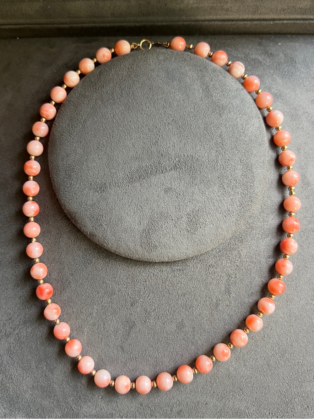 Genuine Angel Skin Coral Bead Necklace
